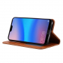Bőr flip cover tok Huawei P20 Lite - barna