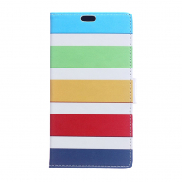 Flip cover tok - szivárvány csíkok - Huawei P20 - színes
