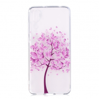 Műanyag tok - rózsaszín fa - Huawei P20 Pro - transzparens