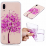 Műanyag tok - rózsaszín fa - Huawei P20 Lite - transzparens