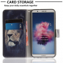 Flip cover tok - oroszlán - Huawei P Smart - színes