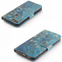 Flip cover tok - mandulafa - Huawei P Smart - kék