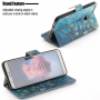 Flip cover tok - mandulafa - Huawei P Smart - kék