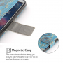 Flip cover tok - mandulafa - Huawei P Smart - kék