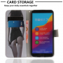 Flip cover tok - lány - Huawei Y7 Prime (2018) - fekete-fehér