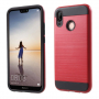 Műanyag tok csiszolt textúrával Huawei P20 Lite - piros