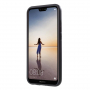 Műanyag tok csiszolt textúrával Huawei P20 Lite - fekete