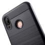 Műanyag tok csiszolt textúrával Huawei P20 Lite - fekete