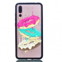 Műanyag dombornyomott tok - donuts - Huawei P20 Pro - transzparens