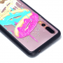Műanyag dombornyomott tok - donuts - Huawei P20 Pro - transzparens