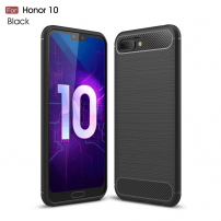Védő műanyag tok csiszolt textúrával Honor 10 - fekete