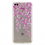 Tok puha műanyagból - virágzó fa - Huawei Y7 Prime (2018) - transzparens