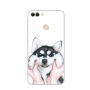 Műanyag tok - husky - Huawei P Smart - fekete-fehér