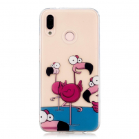 Műanyag védő tok - flamingók - Huawei P20 Lite - transzparens