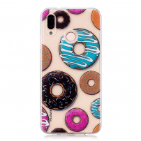 Műanyag védő tok - donuts - Huawei P20 Lite - transzparens