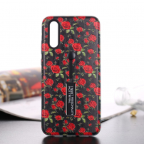 Műanyag tok - vadrózsák - Huawei P20 Pro - fekete