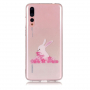 Műanyag tok - nyuszi és virágok - Huawei P20 Pro - transzparens