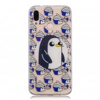 Műanyag tok - pingvin - Huawei P20 Lite - transzparens