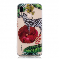 Műanyag tok - zebra - Huawei P20 Lite - transzparens