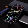 Műanyag mintás tok - márvány - Honor 10 - fekete