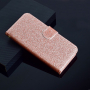 Csillámló flip cover tok Huawei P20 Lite - rózsaszín-arany