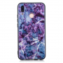 Műanyag tok - márvány - Huawei P20 Lite - lila