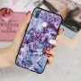 Műanyag tok - márvány - Huawei P20 Lite - lila