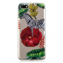 Műanyag tok - zebra - Huawei Y5 (2018) / Honor 7S - transzparens