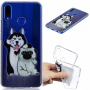 Műanyag tok - husky & mops - Huawei Nova 3i - transzparens