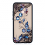 Műanyag dombornyomott tok - lepke és növény - Huawei P20 Lite - transzparens