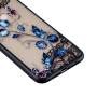 Műanyag dombornyomott tok - lepke és növény - Huawei P20 Lite - transzparens