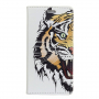 Flip cover tok - tigris - Honor 10 Lite - fehér