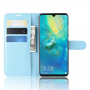 Flip cover tok bőr textúrával Huawei P30 - kék