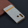 Flip cover tok farmerral és bőrrel Huawei P30 Lite - szürke