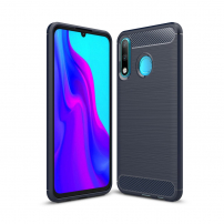 Műanyag tok csiszolt textúrával Huawei P30 Lite - sötétkék
