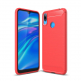 Műanyag tok csiszolt textúrával Huawei Y7 (2019) - piros