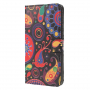 Flip cover tok - absztrakt virágok - Huawei P30 Lite - színes