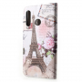 Flip cover tok - Eiffel torony - Huawei P30 Lite - rózsaszín