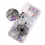 Műanyag tok mozgó flitterekkel - pitypang - Huawei P30 Lite - ezüst