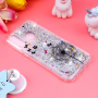 Műanyag tok mozgó flitterekkel - pitypang - Huawei P30 Lite - ezüst