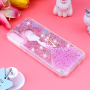 Műanyag tok mozgó flitterekkel - lány - Huawei P30 Lite - rózsaszín