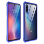 Tok fém kerettel és edzett üveggel Xiaomi Mi 9 - kék