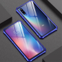 Tok fém kerettel és edzett üveggel Xiaomi Mi 9 - kék