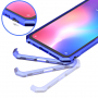 Tok fém kerettel és edzett üveggel Xiaomi Mi 9 - kék