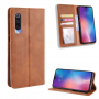 Flip cover műbőr tok - vintage - Xiaomi Mi 9 - barna