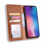 Flip cover műbőr tok - vintage - Xiaomi Mi 9 - barna