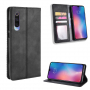 Flip cover műbőr tok - vintage - Xiaomi Mi 9 - fekete