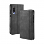 Flip cover műbőr tok - vintage - Xiaomi Mi 9 - fekete