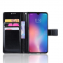 Pénztárcás műbőr tok Xiaomi Mi 9 - fekete