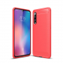 Műanyag tok csiszolt textúrával Xiaomi Mi 9 - piros